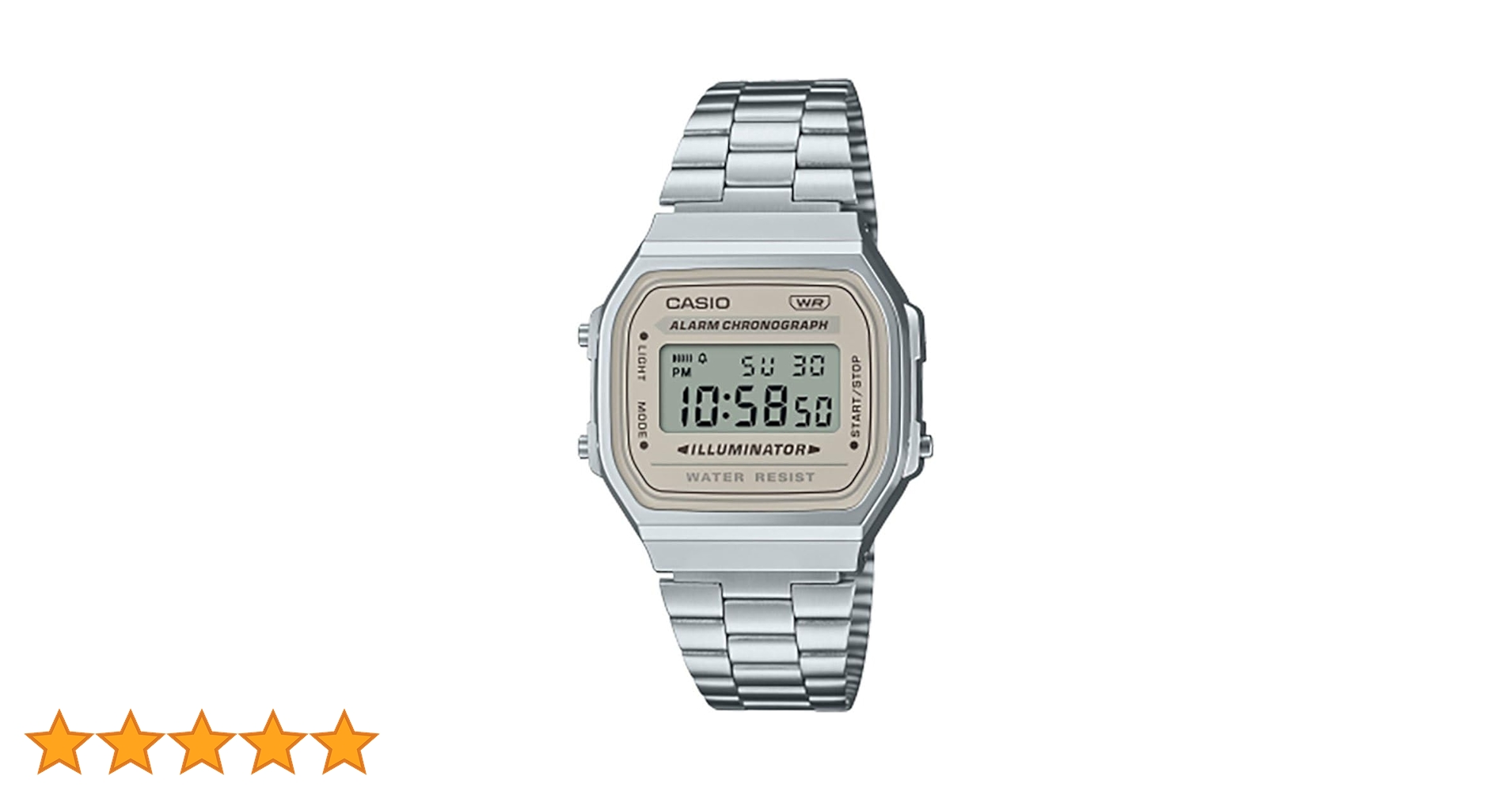 Amazon | カシオ ユニ デジタル クォーツ 腕時計 ステンレススチール